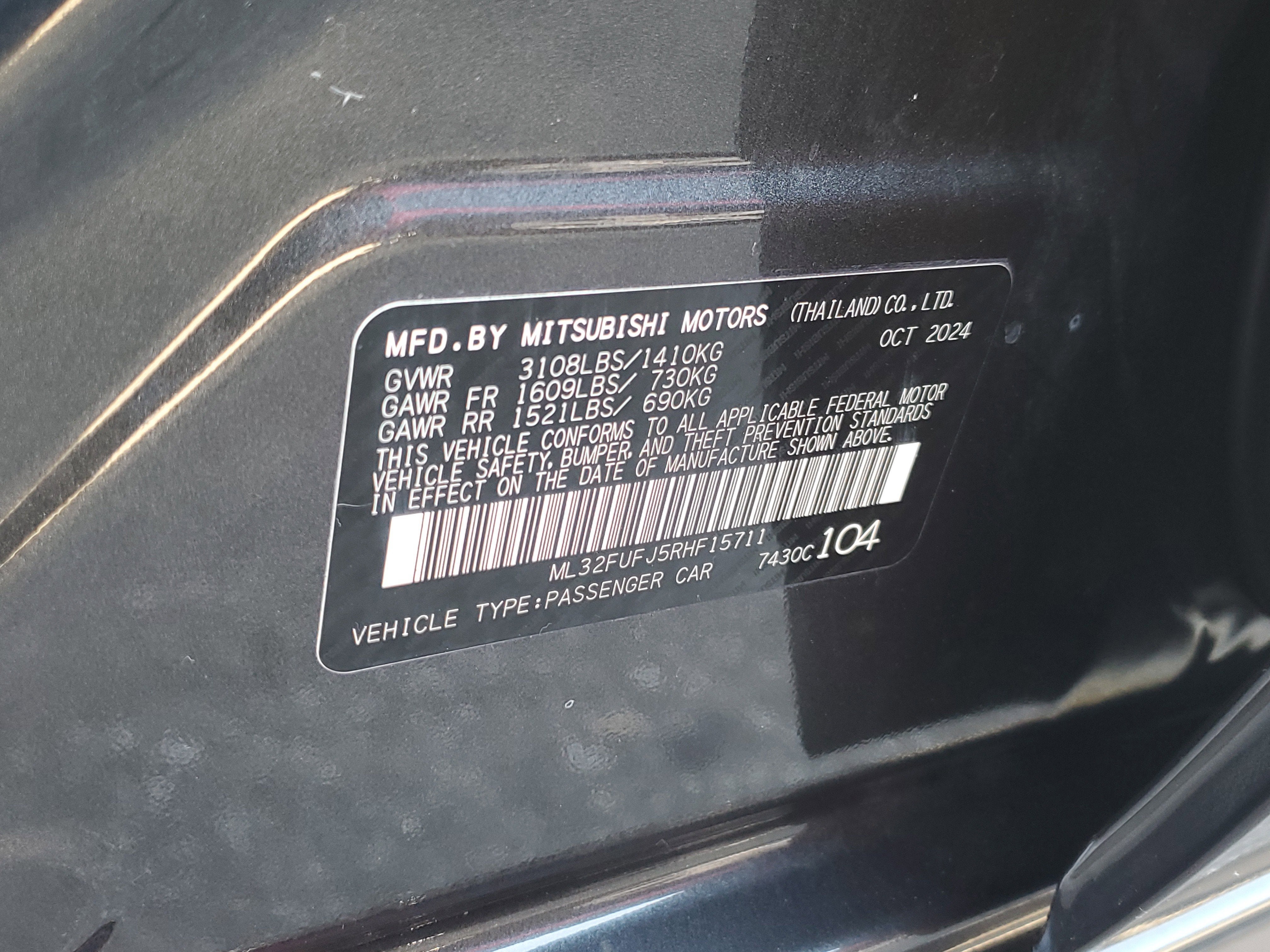 2024 Mitsubishi Mirage G4 ES